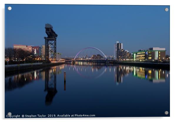 Glasgow Reflected Acrylic by Stephen Taylor