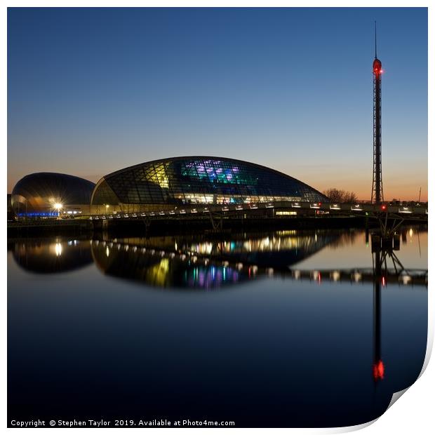 Glasgow Science Centre Print by Stephen Taylor