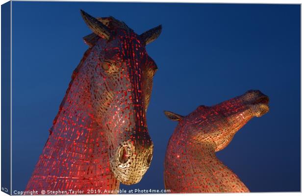 Red Kelpies Canvas Print by Stephen Taylor