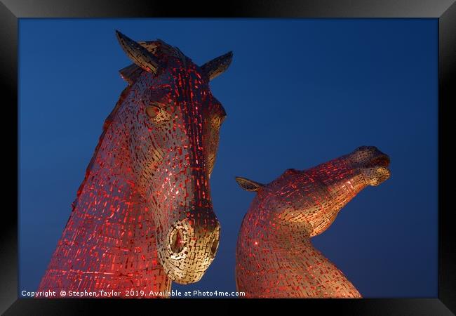 Red Kelpies Framed Print by Stephen Taylor