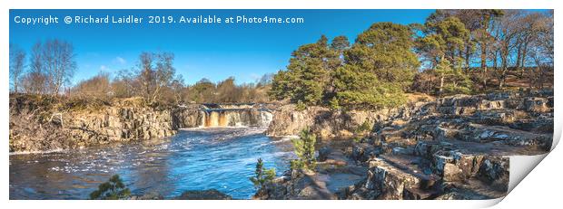 Winter at Low Force Waterfall, Teesdale, Panorama Print by Richard Laidler