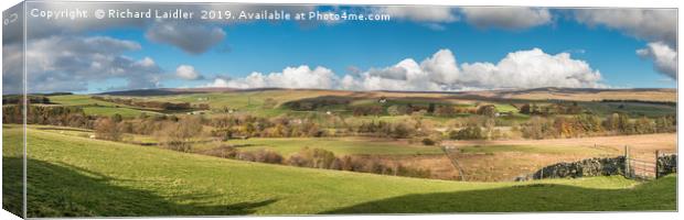 Upper Teesdale Autumn Panorama Canvas Print by Richard Laidler
