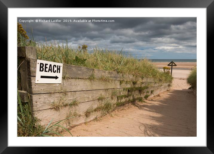 To The Beach Framed Mounted Print by Richard Laidler