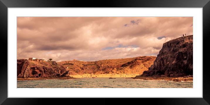 The mouth of Papagayo beach Framed Mounted Print by Naylor's Photography