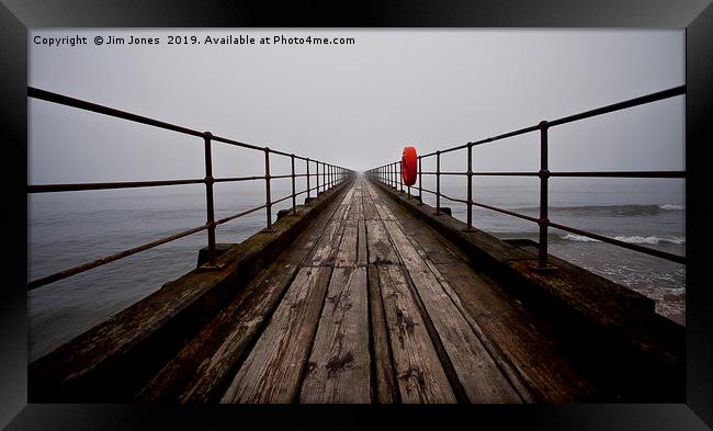 The Old Wooden Pier in Perspective Framed Print by Jim Jones