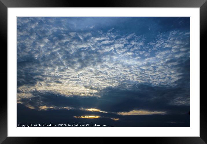 Evening Sky over the Lake District Framed Mounted Print by Nick Jenkins