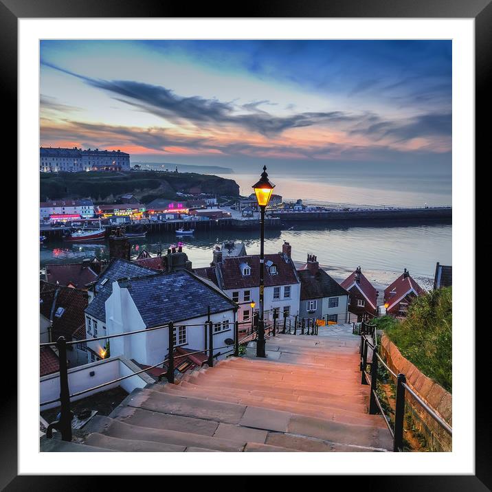 199 steps at Whitby Framed Mounted Print by Kevin Elias