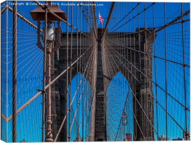 Brooklyn Bridge Canvas Print by Colin Keown