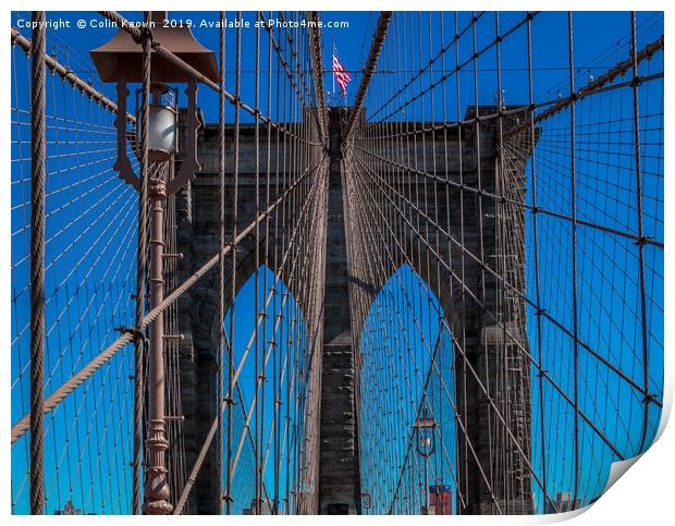 Brooklyn Bridge Print by Colin Keown