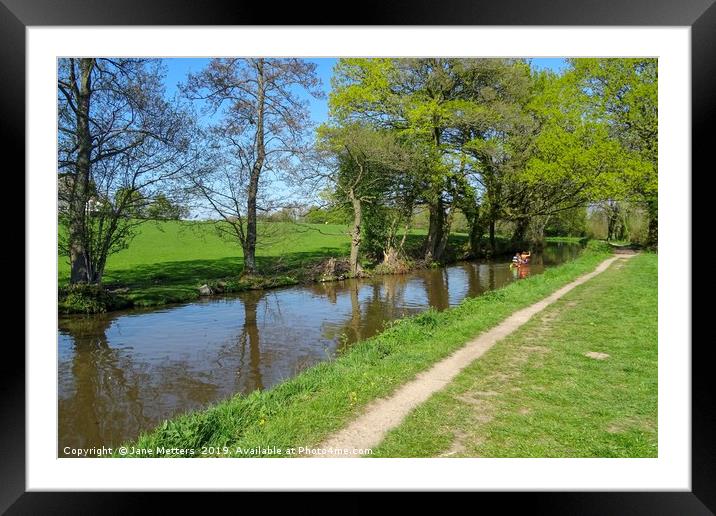 The Canal Path Framed Mounted Print by Jane Metters