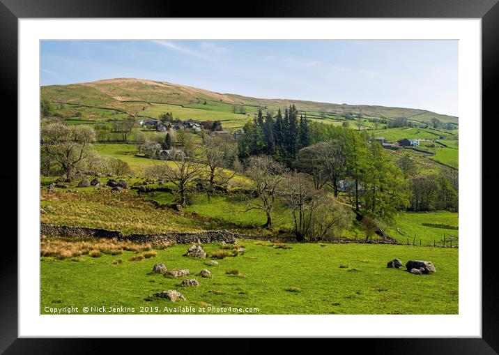 Top of the Kentmere Valley Lake District Cumbria Framed Mounted Print by Nick Jenkins
