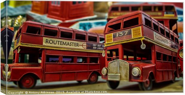 London Red Bus Canvas Print by Antony Atkinson