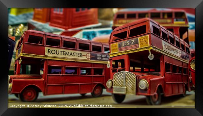 London Red Bus Framed Print by Antony Atkinson