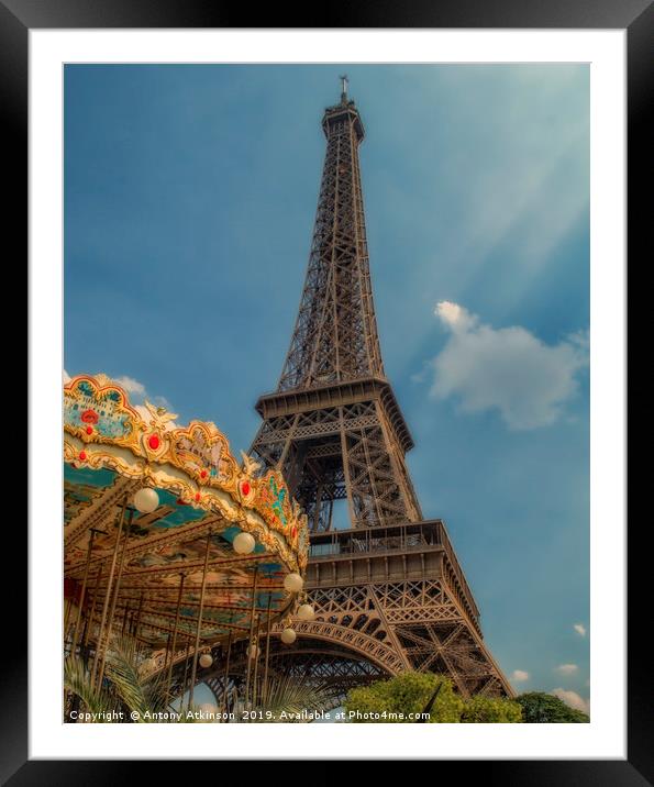 Paris in the Summer Framed Mounted Print by Antony Atkinson