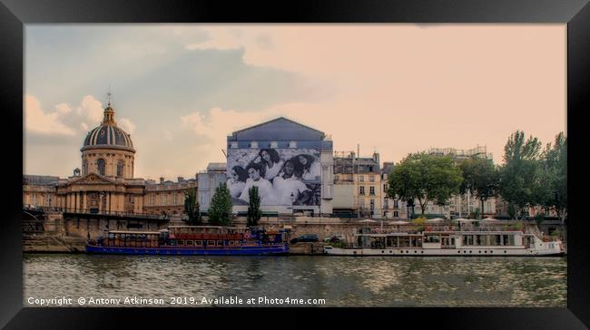 Paris River Seine Framed Print by Antony Atkinson