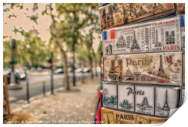 Paris In Summer Print by Antony Atkinson