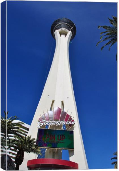 Stratosphere Tower Las Vegas Nevada America Canvas Print by Andy Evans Photos