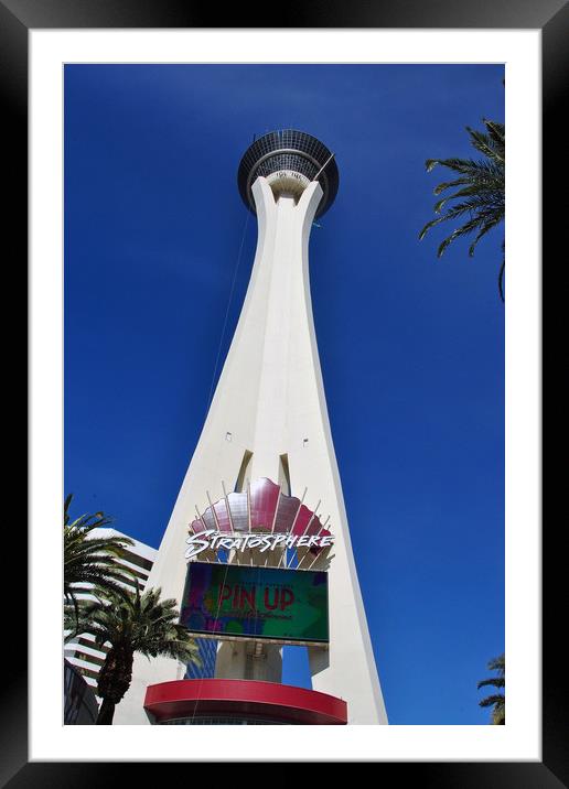 Stratosphere Tower Las Vegas Nevada America Framed Mounted Print by Andy Evans Photos