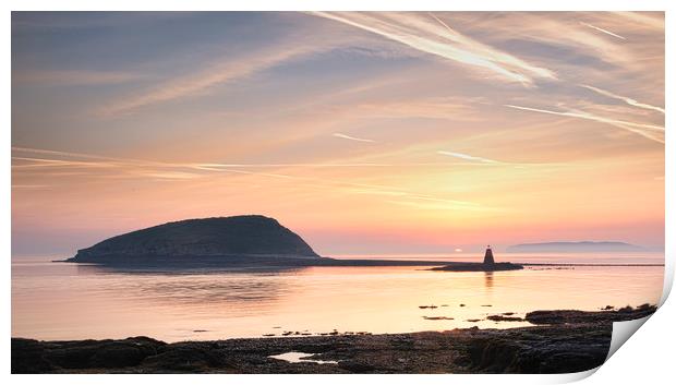 Puffin island sunrise Anglesey Print by Ray Tickle