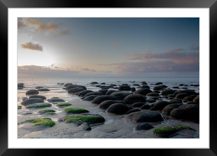 Sunset at Hunstanton Beach Framed Mounted Print by Robbie Spencer