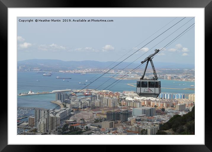 Gibraltar Cable Car and Port Framed Mounted Print by Heather McGow