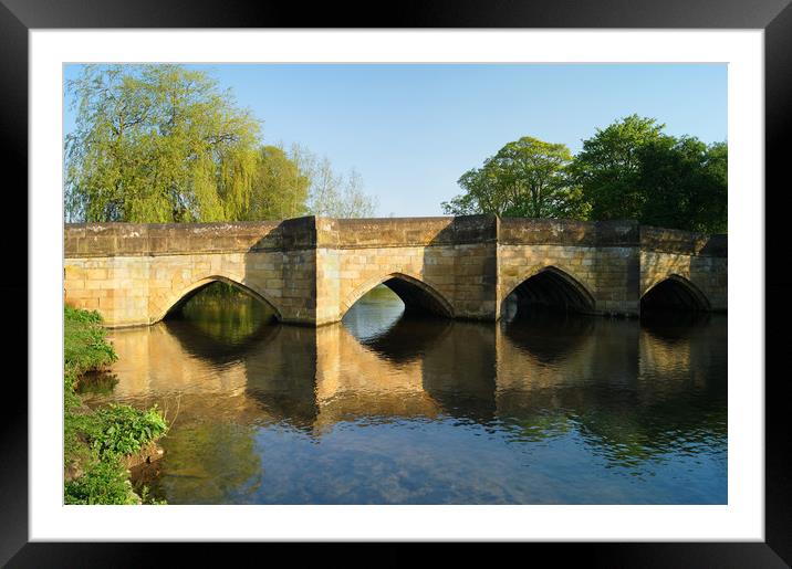 Bakewell Bridge & River Wye                       Framed Mounted Print by Darren Galpin