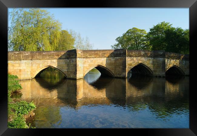 Bakewell Bridge & River Wye                       Framed Print by Darren Galpin