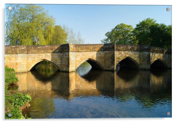 Bakewell Bridge & River Wye                       Acrylic by Darren Galpin