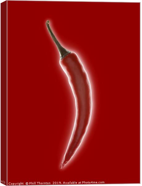 Chilli pepper Canvas Print by Phill Thornton