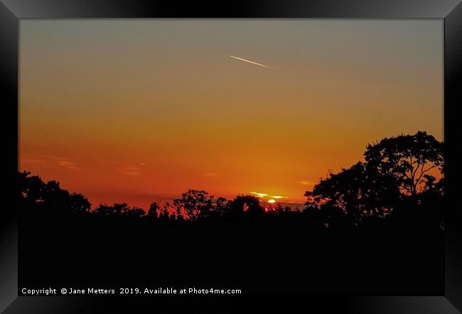 As The Sun Fades Away Framed Print by Jane Metters