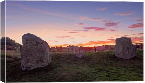Stone Circle Sunset Canvas Print by Mike Stephen