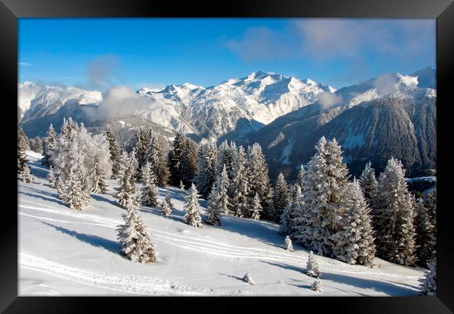 Courchevel 1850 3 Valleys French Alps France Framed Print by Andy Evans Photos