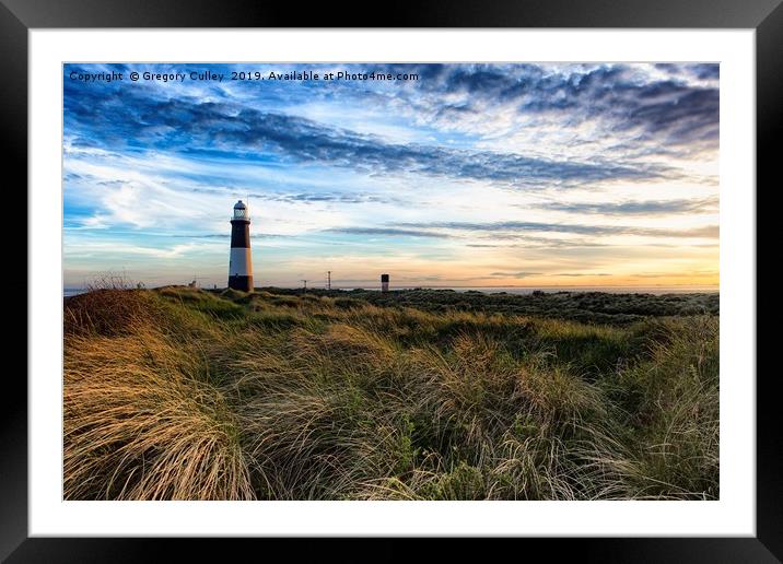 Spurn Point Lighthouse Framed Mounted Print by Gregory Culley