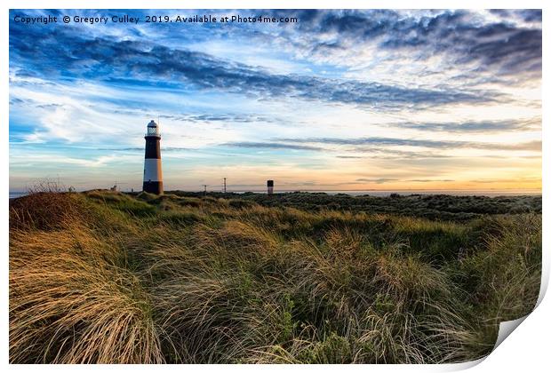 Spurn Point Lighthouse Print by Gregory Culley