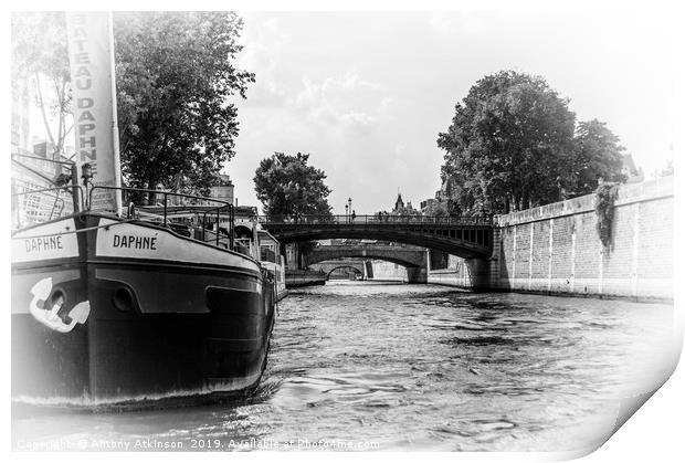 River Seine in Paris Print by Antony Atkinson