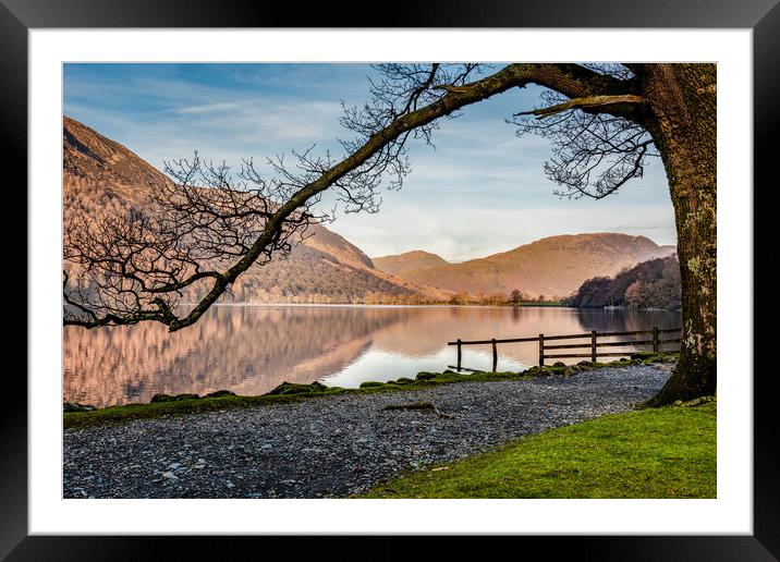 A window view of Buttermere Framed Mounted Print by Robbie Spencer