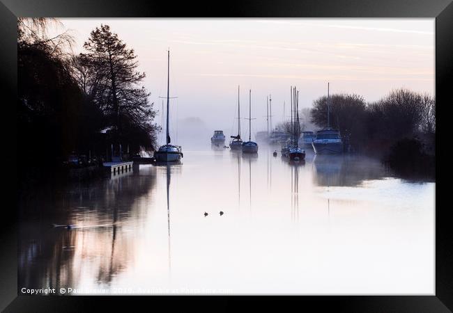 River Frome at Wareham Framed Print by Paul Brewer