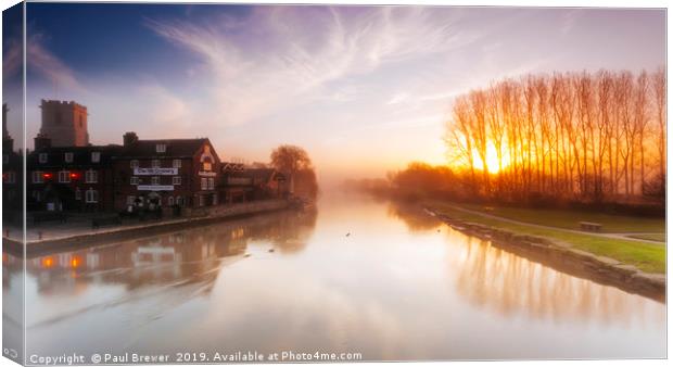 River Frome at Wareham Canvas Print by Paul Brewer