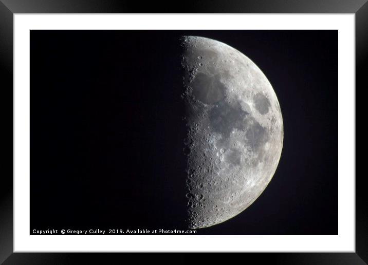 Half moon from the Northern Hemisphere Framed Mounted Print by Gregory Culley