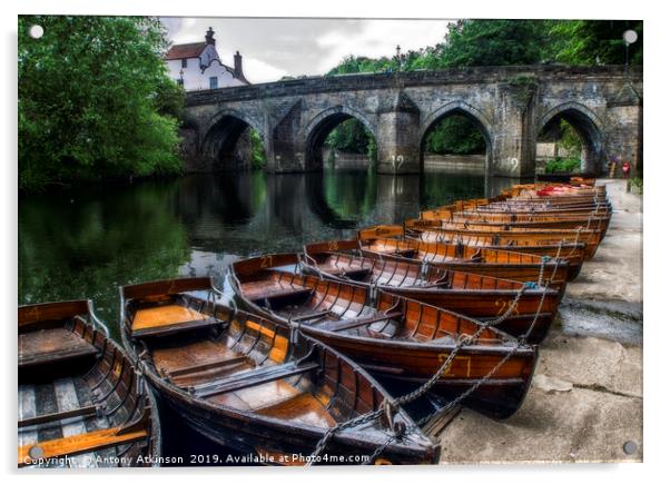 Durham Boating Acrylic by Antony Atkinson