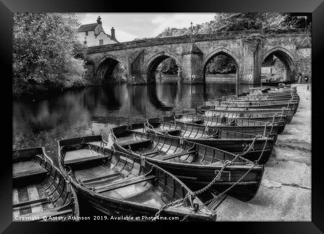 Durham in Black and White Framed Print by Antony Atkinson