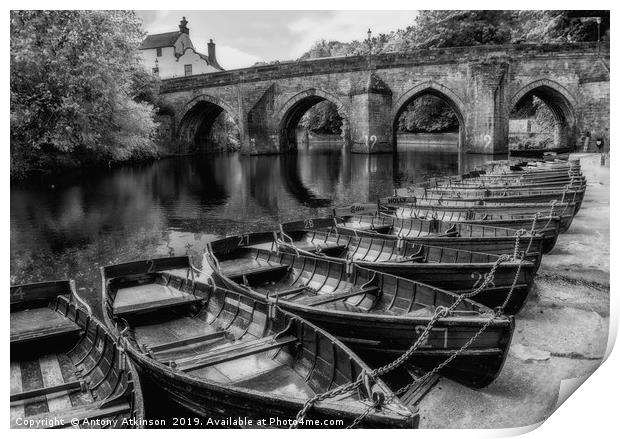 Durham in Black and White Print by Antony Atkinson