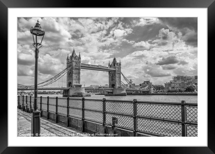 London Tower Bridge Framed Mounted Print by Antony Atkinson