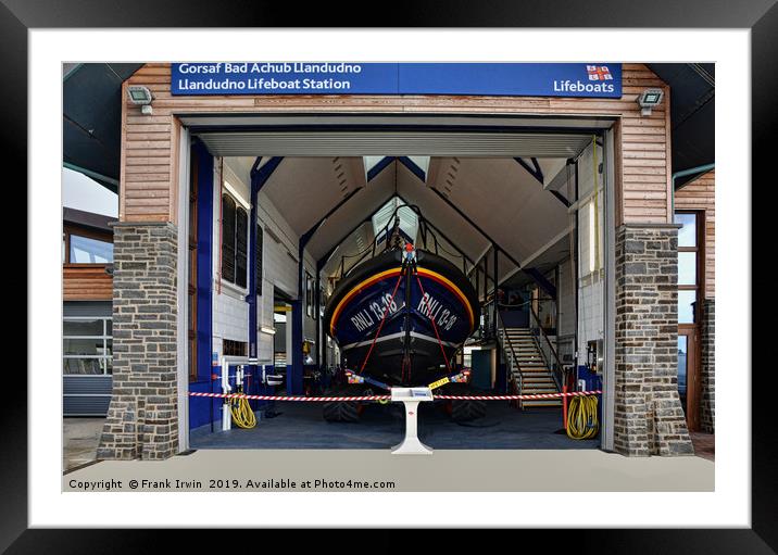 The lifeboat, 'RNLB William F Yates'  Framed Mounted Print by Frank Irwin