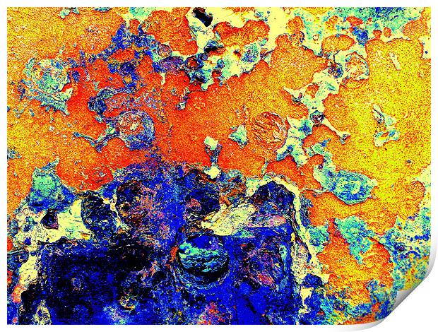 Intense Rust Print by John Black