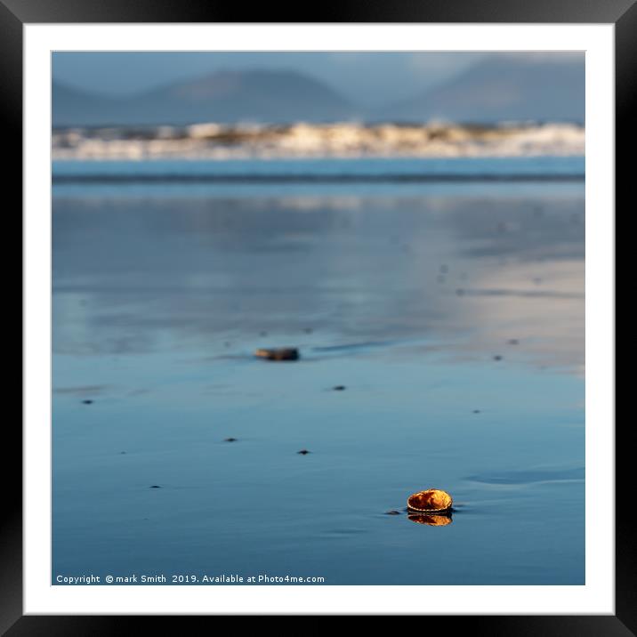 Sea Shell, Inch Beach Framed Mounted Print by mark Smith