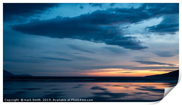 Sunset On Inch Beach Print by mark Smith