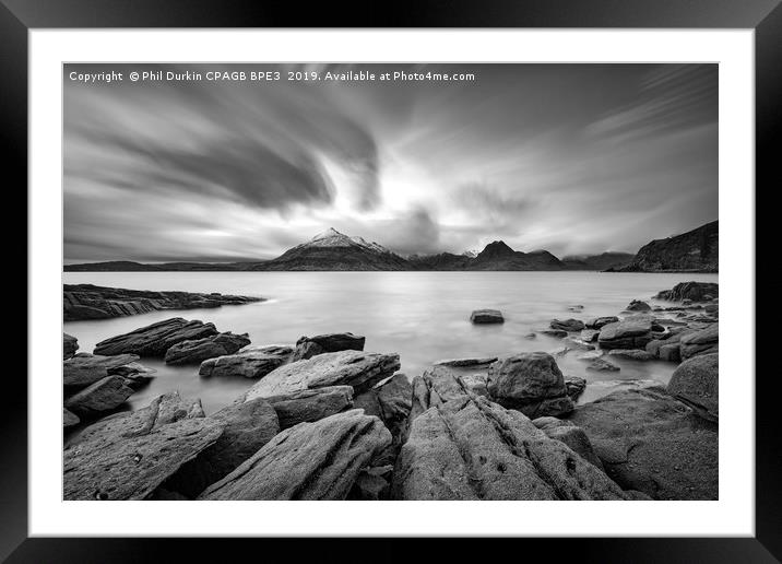 The Cuillins From Elgol - Scottish Highlands Framed Mounted Print by Phil Durkin DPAGB BPE4