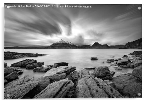 The Cuillins From Elgol - Scottish Highlands Acrylic by Phil Durkin DPAGB BPE4