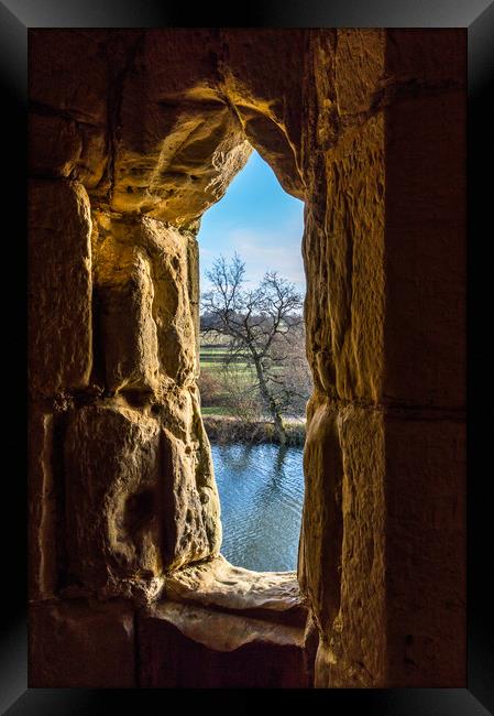 Castle Window Framed Print by Mike Lanning